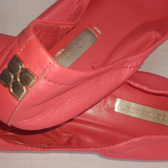 BCBGMaxAzria Pink Magie Elastic Vegan Leather Ballet Flats - Picture 3 of 3